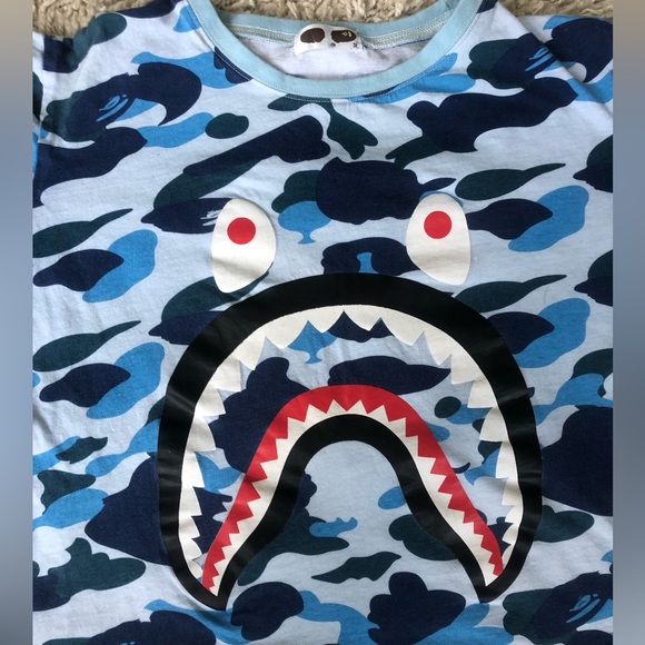 bape big abc shark t-shirt